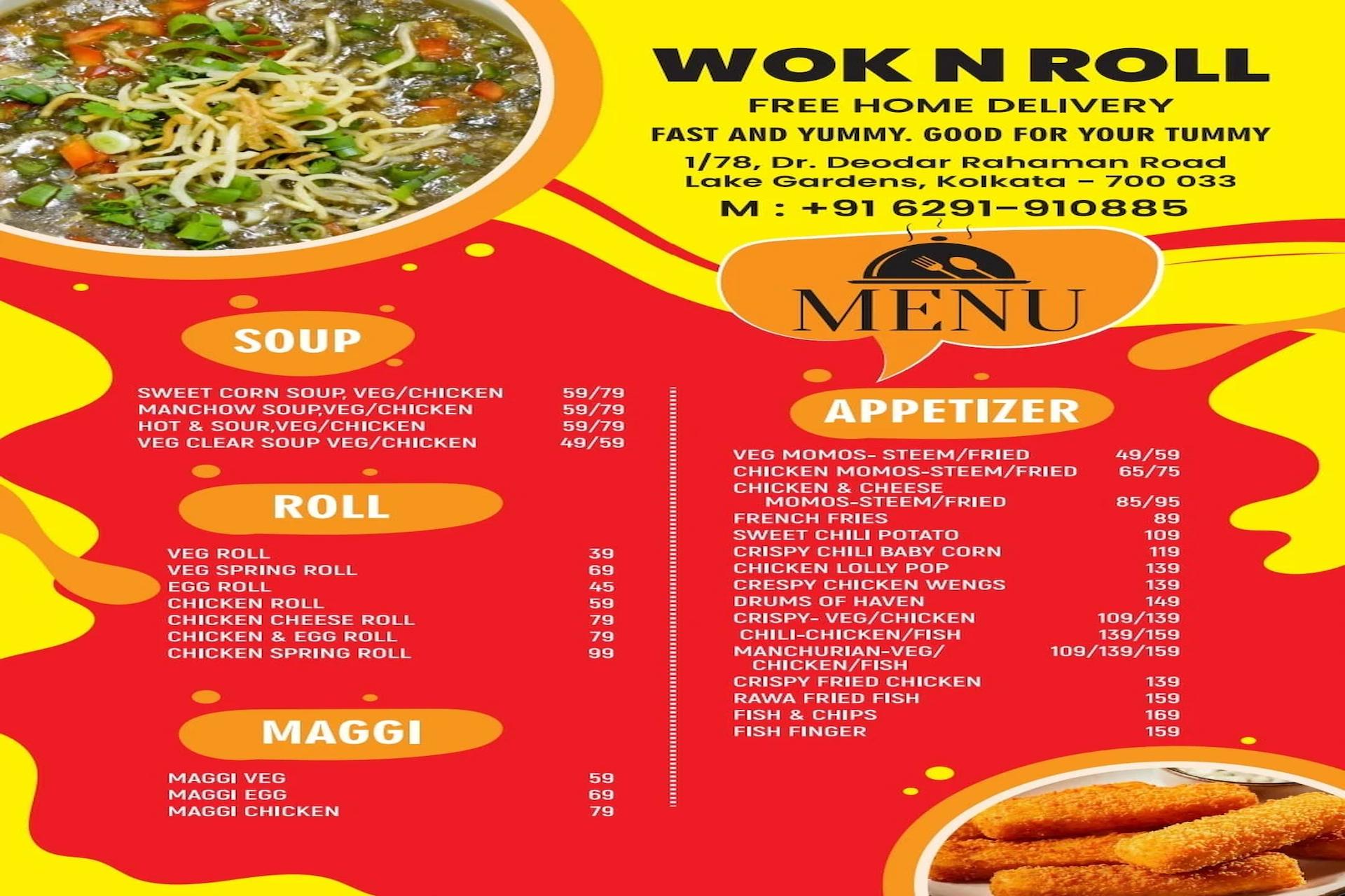 Wok N Roll Menu
